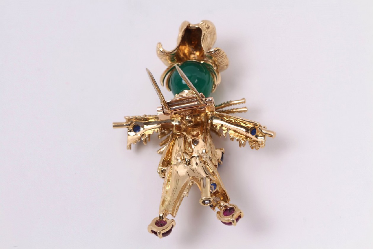 Broche Ancienne épouvantail - Dorée, Vintage, Occasion (sans Marque), Accessoire Déco Ou Couture