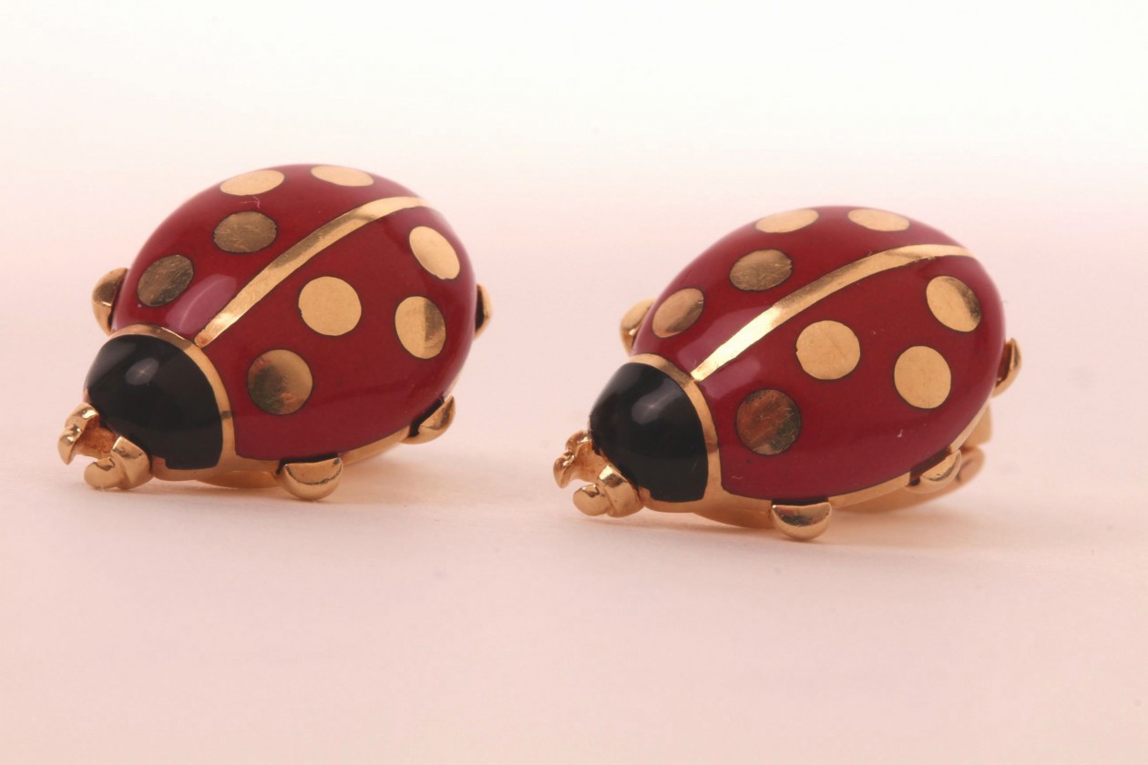 Boucles D'oreilles Clips GONTIE Numérotées - Doré - Alliage Métal - Occasion