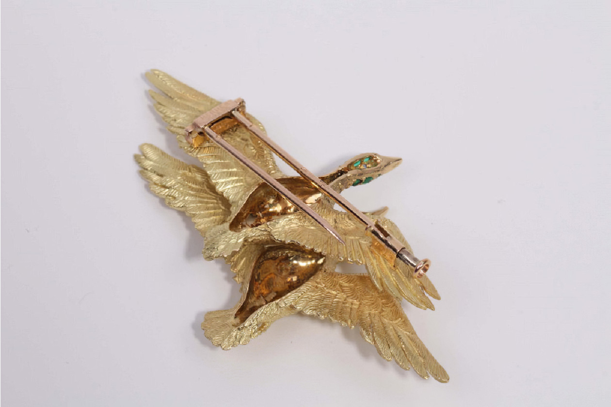 Broche canard en vol Céline T. Saxe Paris - France