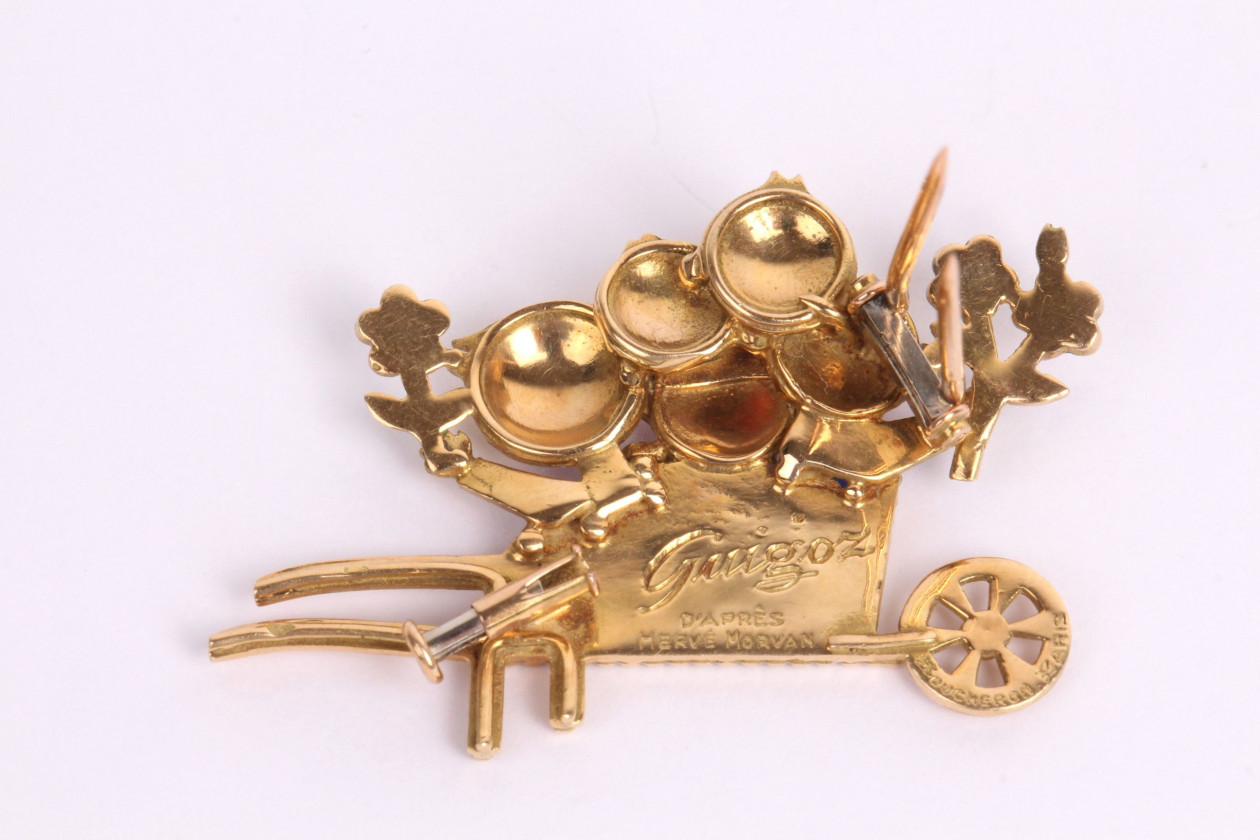 Broche Géométrique Vintage Signée HERVÉ DOMAR PARIS En Résine Multicolore - Pièce Unique